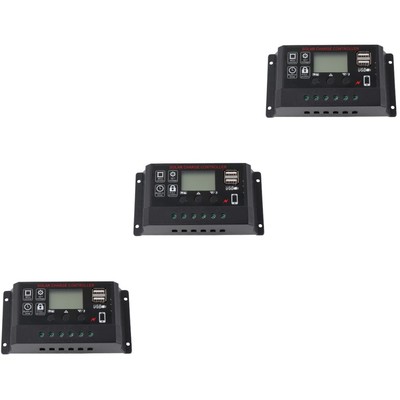  Set of 3 Solarpanel Zubehör Solarpanel-Controller Solargenerator