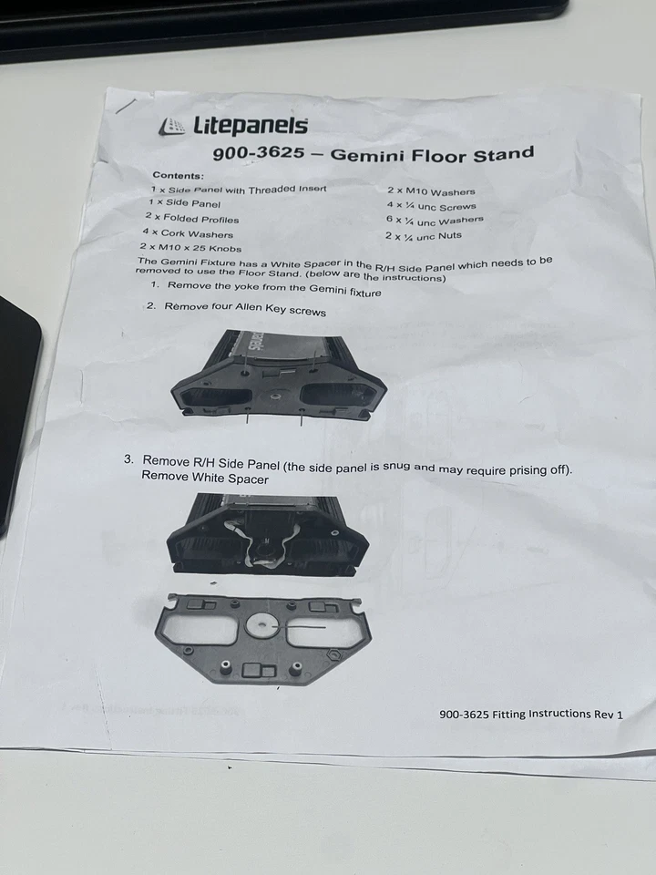 Комплект напольных подставок Litepanels для Gemini 2x1 мягкая панель 900-3625 только подставка - Изображение 4 из 4