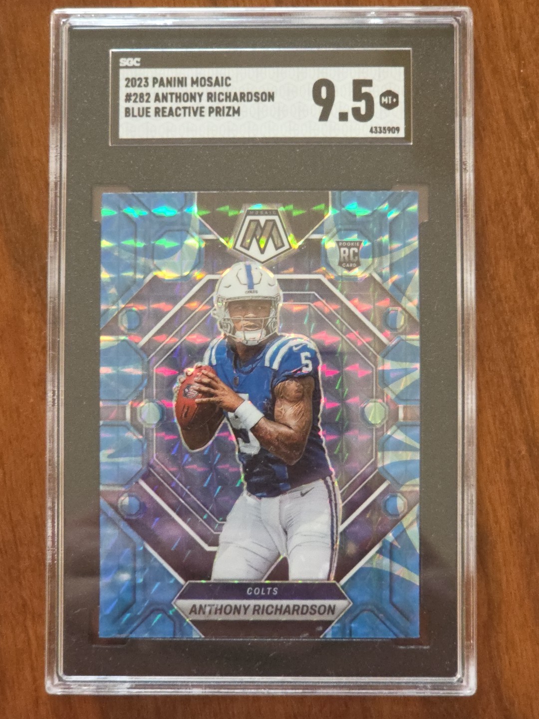 2023 Panini Mosaic - Anthony Richardson #282 Reactive Blue Mosaic Prizm (RC)
