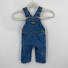 vintage OshKosh B'Gosh blue denim overalls sz 18 months