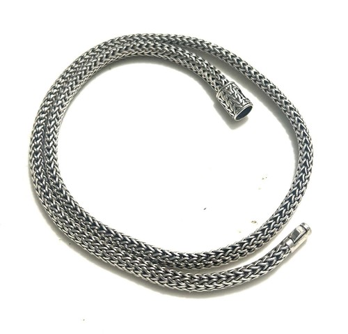 JOHN HARDY Iconic Sterling Silver Classic Wheat Chain Necklace 16” Long