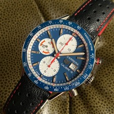 2025 TAG Heuer Carrera Calibre 16 CV201AR Blue Dial Chronograph Wristwatch -Mint 3