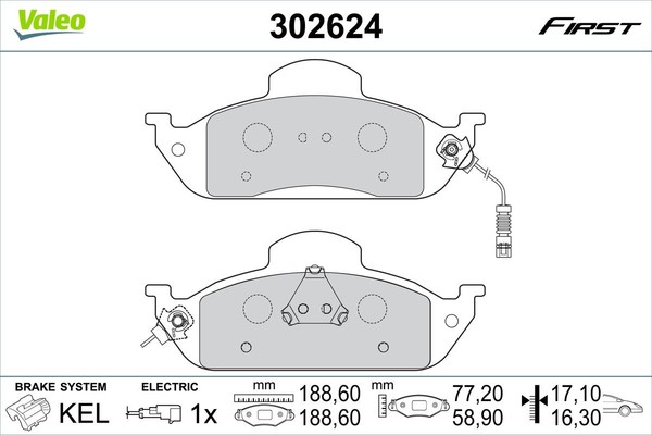 Valeo BremsbeläGe Bremsbelagsatz Vorderachse FüR Mercedes-Benz M-Klasse W163-image