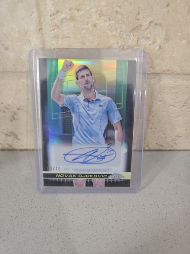 Novak Djokovic [Black Refractor] #AIV-NDC 2024 Topps Chrome Image Variation Autograph card