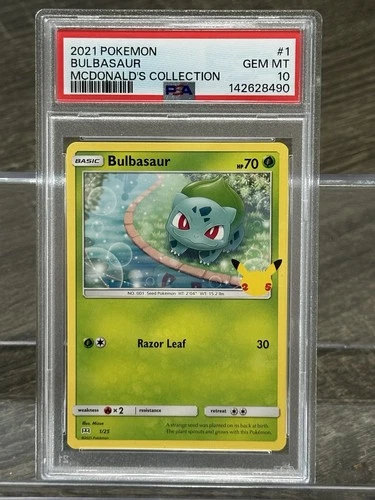 2021 Pokemon Bulbasaur McDonald’s Collection #1 PSA 10