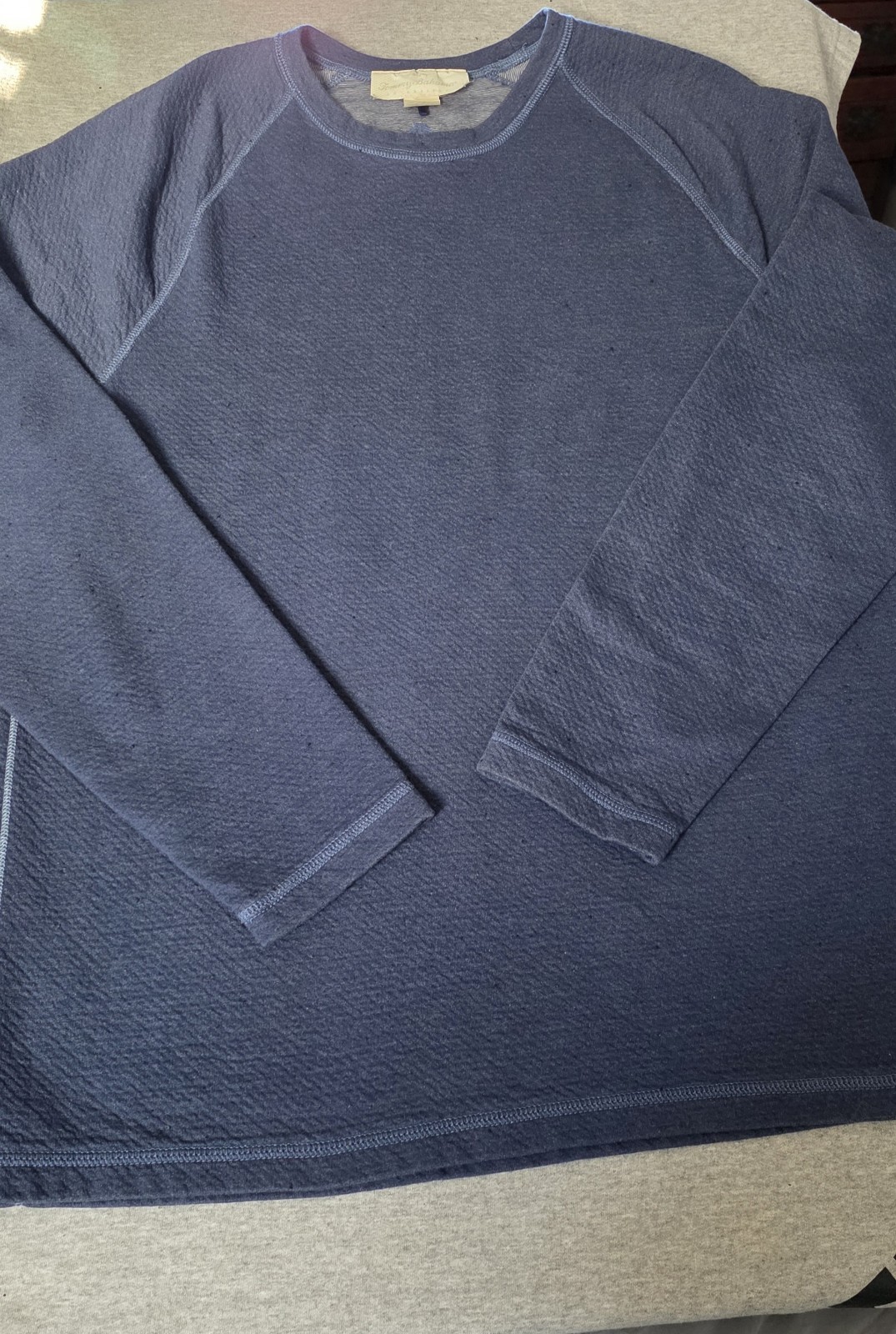 Tommy Bahama Sweater Mens L Blue Reversible Flipshore Abaco Sweatshirt Pullover