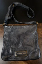 Marc Jacobs Black Pebbled Leather Crossbody Shoulder Bag Too Hot To Handle Sia