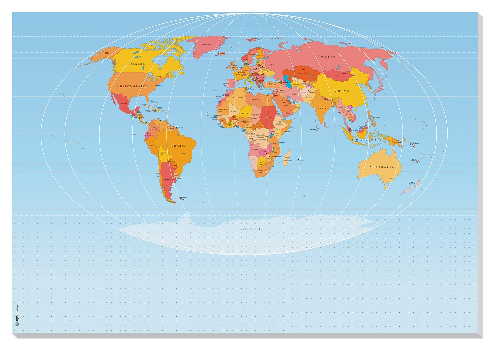 SIGEL HO560 Paper Desk Pad A2 595 x 41 cm design beach 80gsm 30 sheets Blu 6190₽