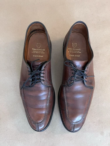 CLARKS Scarpe eleganti uomo Allen Edmonds Clark Street pelle marrone suola in dainite taglia 9 5 D