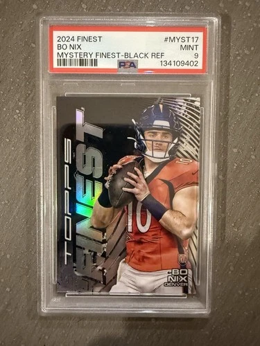 2024 Topps Finest - Mystery Finest Refractors Bo Nix Black /5 PSA 9
