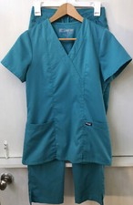 Grey  s Anatomy Tral Green Scrub Set Pants and Mock Wrap V-Neck Top Size XS
