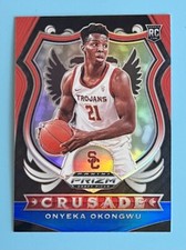 2020 Panini Prizm Draft Picks Crusade Onyeka Okongwu Red White Blue Prizm RC #85