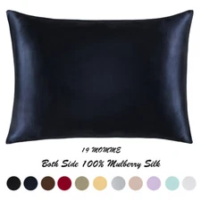 Mulberry Silk Pillowcase for Hair Skin Pillow Case Cover with Zippered Closure