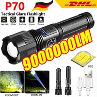 Super Hell 5000000LM Akku Taschenlampe Led Taktisches- Fackel Usb Extrem Stark,