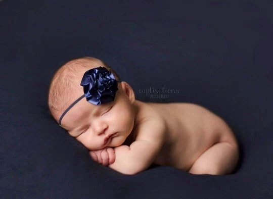 Newborn Photo Prop: Navy Blue Bean Bag Blanket for Newborn Photo Shoot