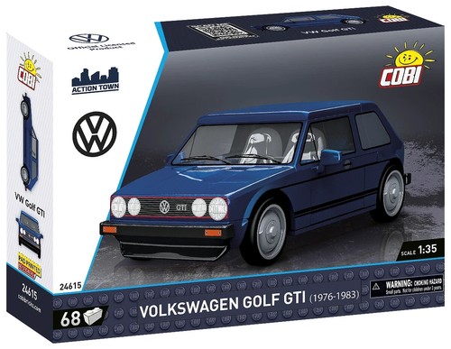 1:35 Klemmbausteinmodell VW Golf GTI 1976-1983 blau 64 Bausteine COBI 24615 OVP