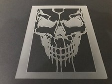 Skull 26 Stencil 10mm or 7mm Thick, Crafts, Skulls, Tattoo, Halloween, Bones