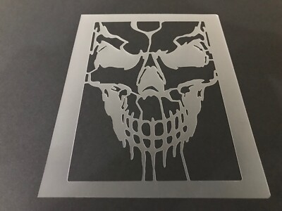 Skull #26 Stencil 10mm or 7mm Thick, Crafts, Skulls, Tattoo, Halloween, Bones