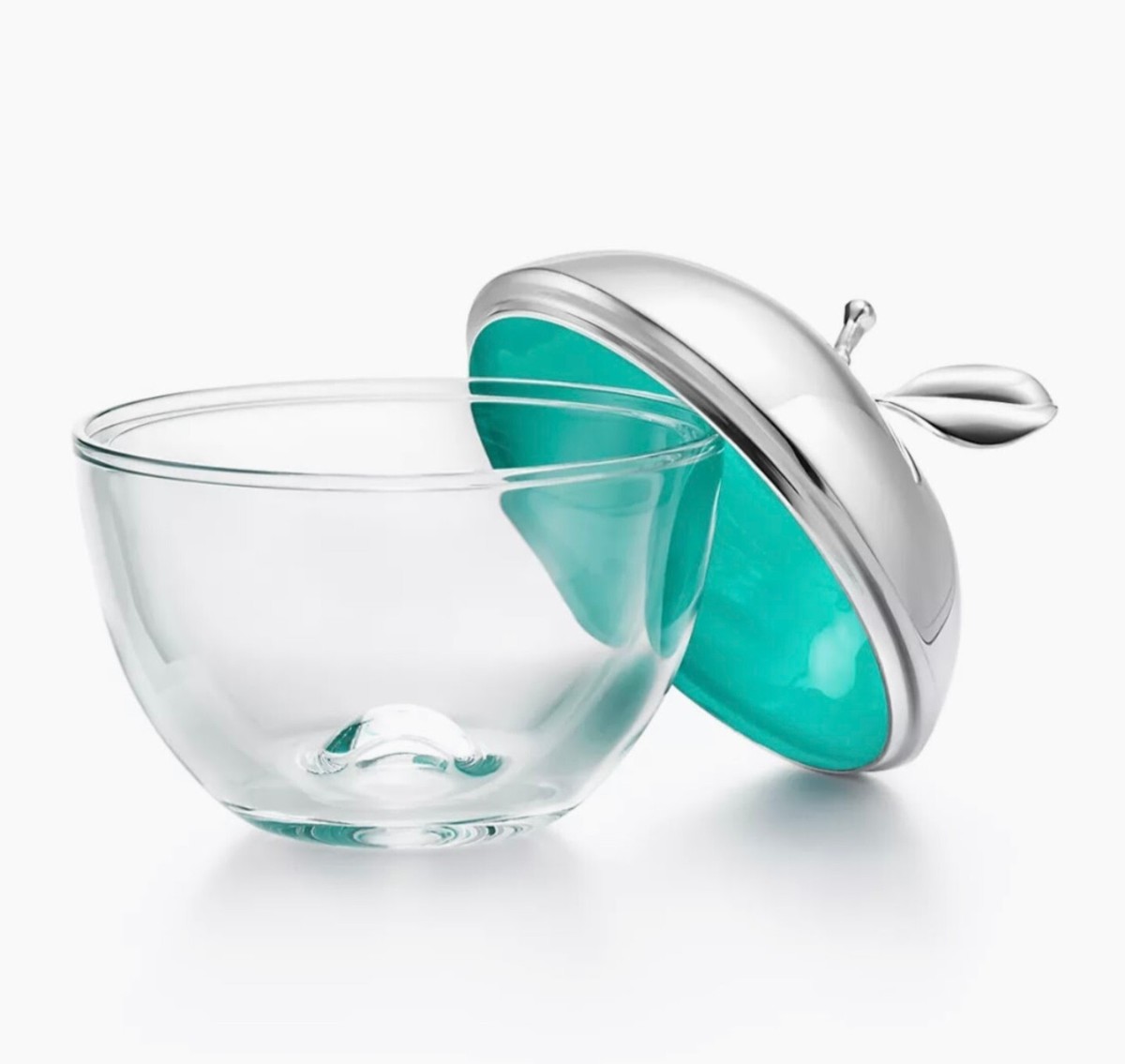 小物入れ Tiffany & Co. /Crystal Apple Trinket Box Tiffany & Co Crystal Apple Trinket With Silver Cover. | eBay