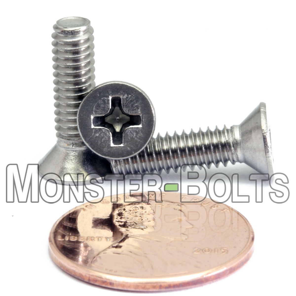 8-32 Phillips Flat Head Machine Screws, 82° Countersunk A2 18-8