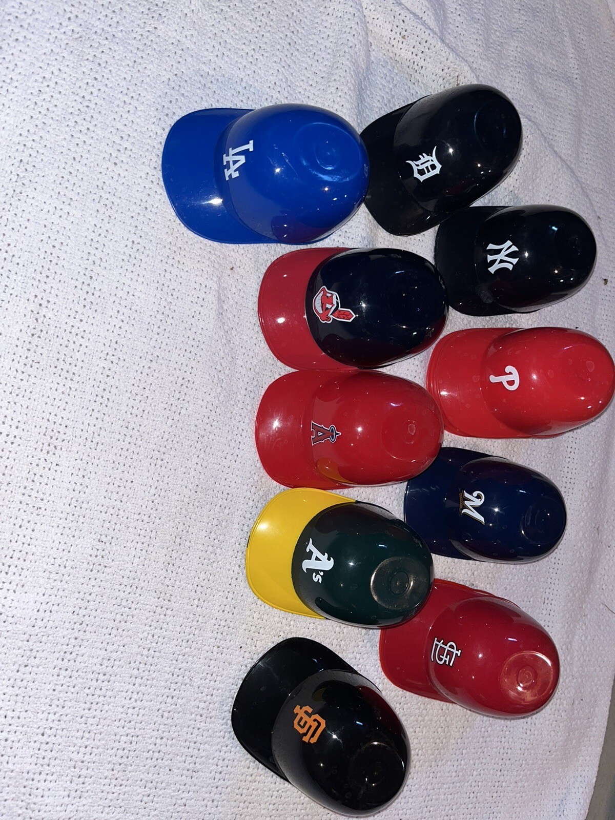 Lot of MLB  Baseball Cap Mini Helmet Plastic Ice Cream Bowls