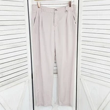 Zara Pants Women Size 4 Blush Pleated Front Trouser Relaxed Ankle Lightweight