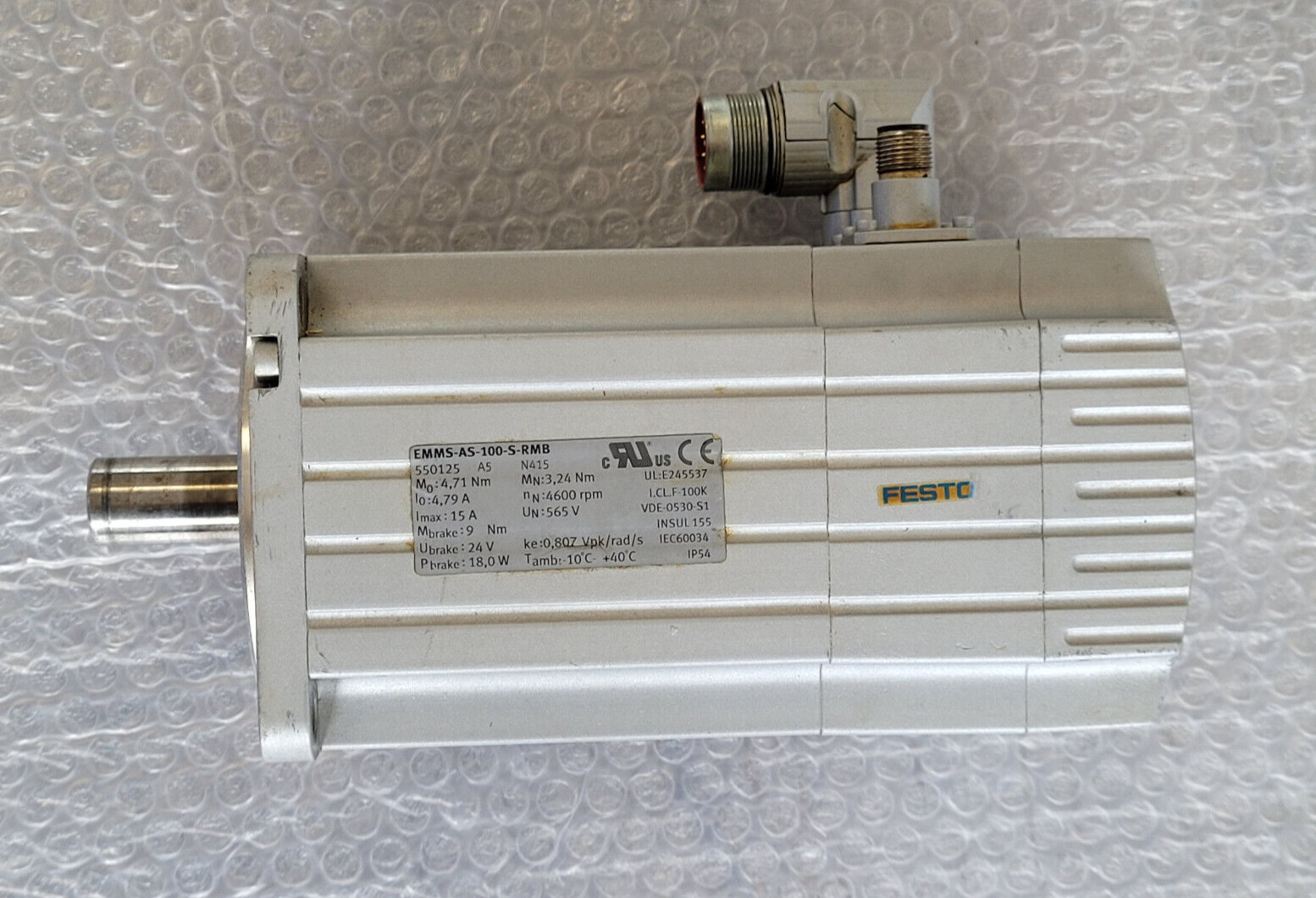 Festo EMMS-AS-100-S-RMB 550125 Servo Motor - Worldwide Invoice