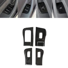 6x Carbon Fiber Window Lift Button Panel Cover Trim For Tesla Model 3/Y 2017-22