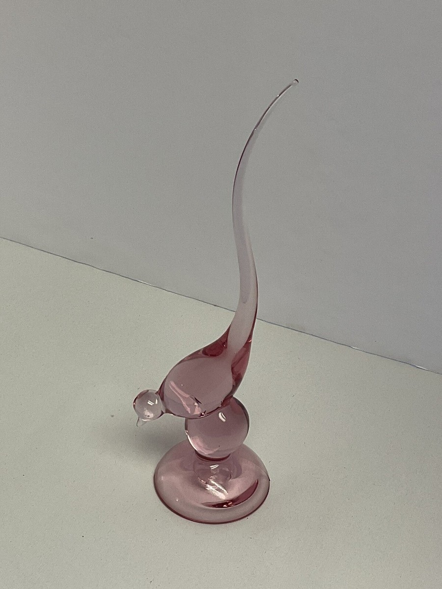 ヴィンテージBOHEMIA GLASS ピンクガラス一点もの Viking Glass Long Tail Pink Bird Vintage MCM EUC HTF | eBay