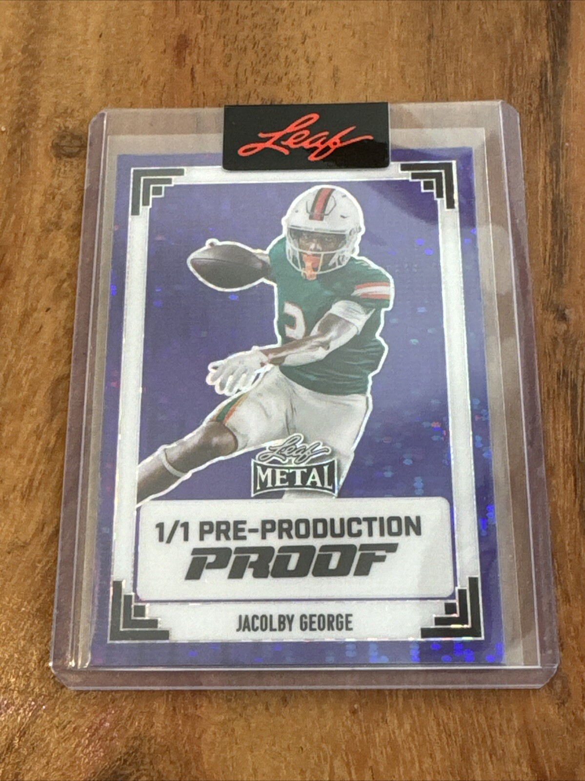 2024 Leaf Metal PURPLE Pre-Production Proof JACOLBY GEORGE 1/1