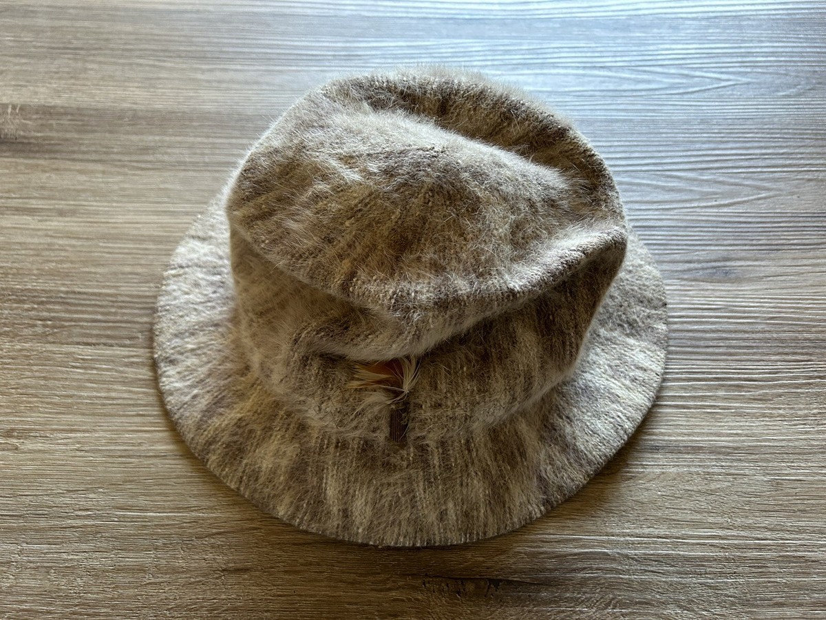 Vintage Kangol Design Angora Fuzzy Bucket Hat Made In Vintage Kangol Design Angora Fuzzy Bucket Hat Made In