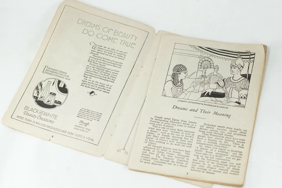 Libro de sueños en blanco y negro de Plough, folleto publicitario de Plouge de 1920 Foto 4 de 4