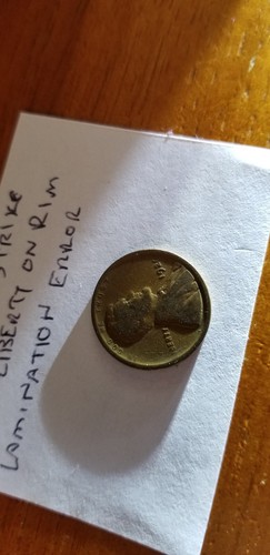 1920 Lincoln Wheat Penny, No Mint Mark. Errors in Liberty, and Lamination Error - Picture 2 of 8