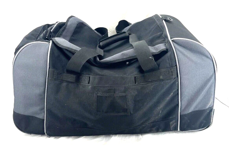 Bagagem de viagem Adidas preta náilon com rodas 26" grande bolsa de viagem - Imagem 3 de 4