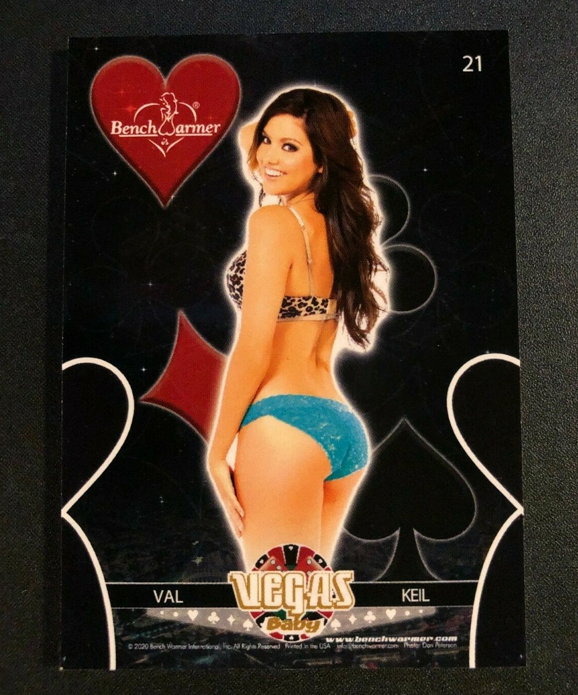 2020 Benchwarmer VAL KEIL Vegas Baby #21 Purple Variant #1/7 PLAYBOY