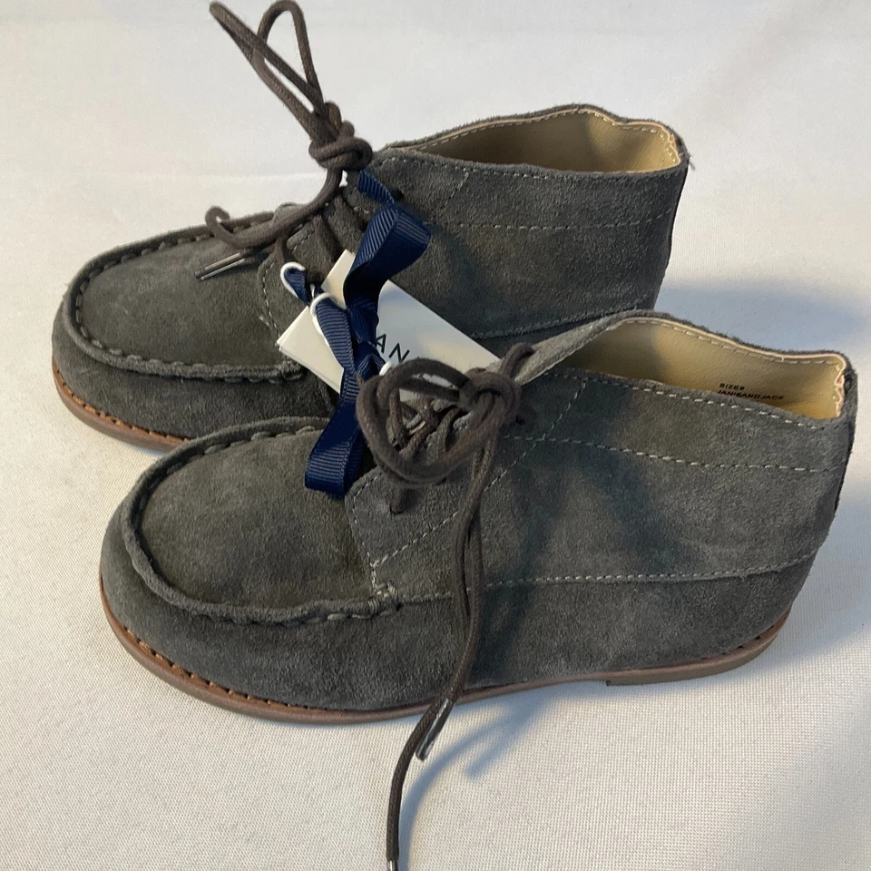 Botas Janie And Jack Niños Talla 9 Cuero Gris Foto 4 de 4