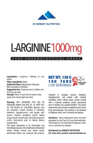 L-Arginina Arginina 1000mg Compresse - Foto 6 di 11
