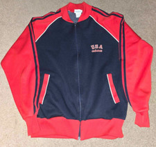 Vtg adidas USA 1980s Track Jacket Large