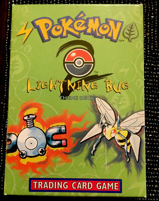 POKEMON LIGHTNING BUG DECK BOX,CARD LIST,RULE BOOK,DAMAGE COUNTERS