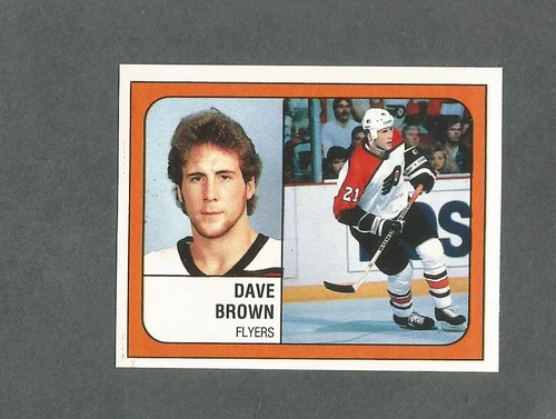 1988-89 Panini NHL Hockey Sticker Dave Brown #319 Philadelphia Flyers