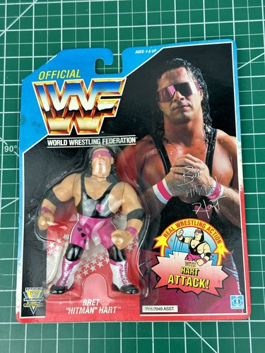 1992 Hasbro WWF Series 4 Bret Hitman Hart Wrestlin...