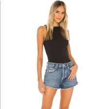 Agolde Parker Vintage Denim Shorts 25 Lowkey Blue Boho Festival Summer Minimal