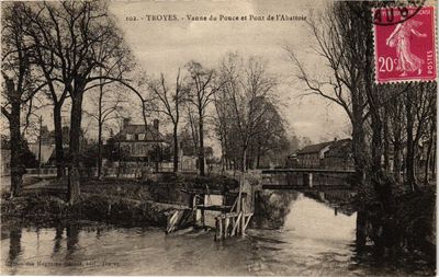 Old postcard Troyes - Vanne du Puce de l'Abattoire (179453)