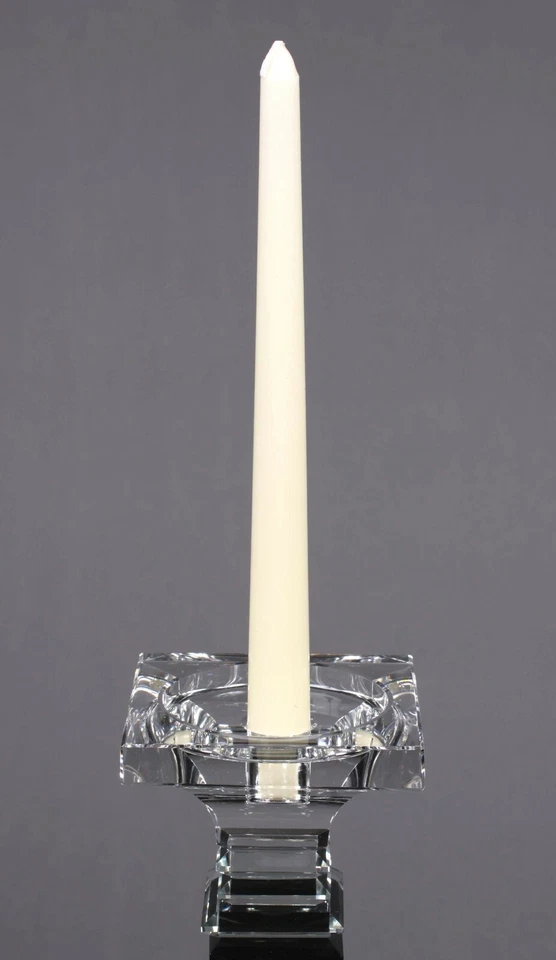 Candelabros de cristal cuadrados negros cónicos o de pilar 4" cuadrados 24" de alto conjunto/2 Foto 4 de 4