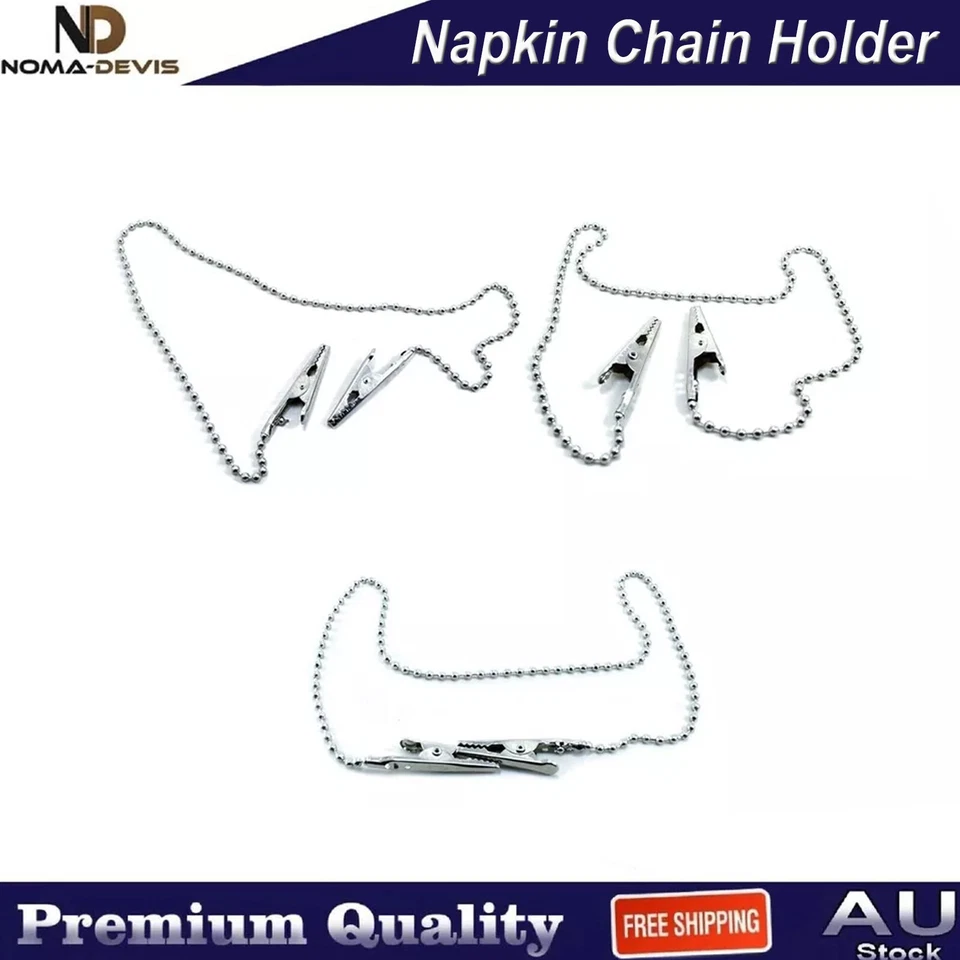 Servilleta Metal Bola Cadena Soporte Dental Paciente Babero Clip Instrumentos Set De 3 Foto 4 de 4