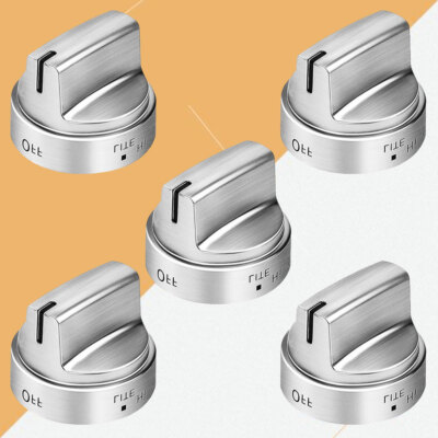 5Pack Stainless Steel Control Knob Compatible with GE Gas Range Stove WB03X24818