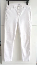 Hudson Jeans Ciara White Super Stretch Button Fly High Rise Size 27