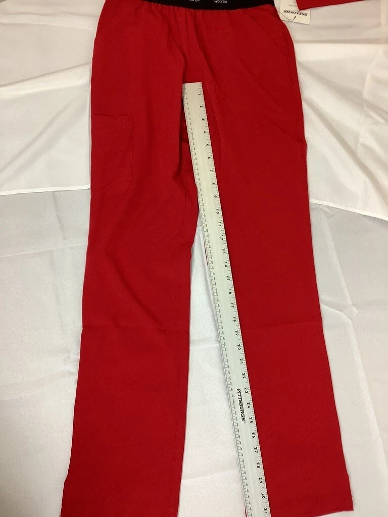 QTY 1) Size XS BARCO SKECHERS Vitality Logo Elastic Waistband Red Pants NWT