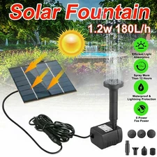 Solar Power Fountain Submersible Floating Water Pump Bird Bath Pond Garden Pool