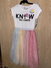 Girls  Youth M 7/8 Mattel Barbie Tutu Knee-Length Dress Flip Sequin Birthday